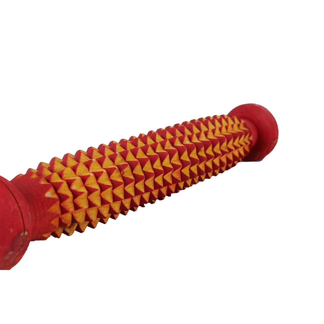 R A Products Ramdev Акупрессура Health Деревянный ручной роликовый массажер для — фото 2