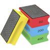 4Pcs Diamond Hand Polishing Pads Tile Glass Abrasive Grinding Block Pad Stone Marble Ceramic Abrasive Sanding Disc Polisher Tool