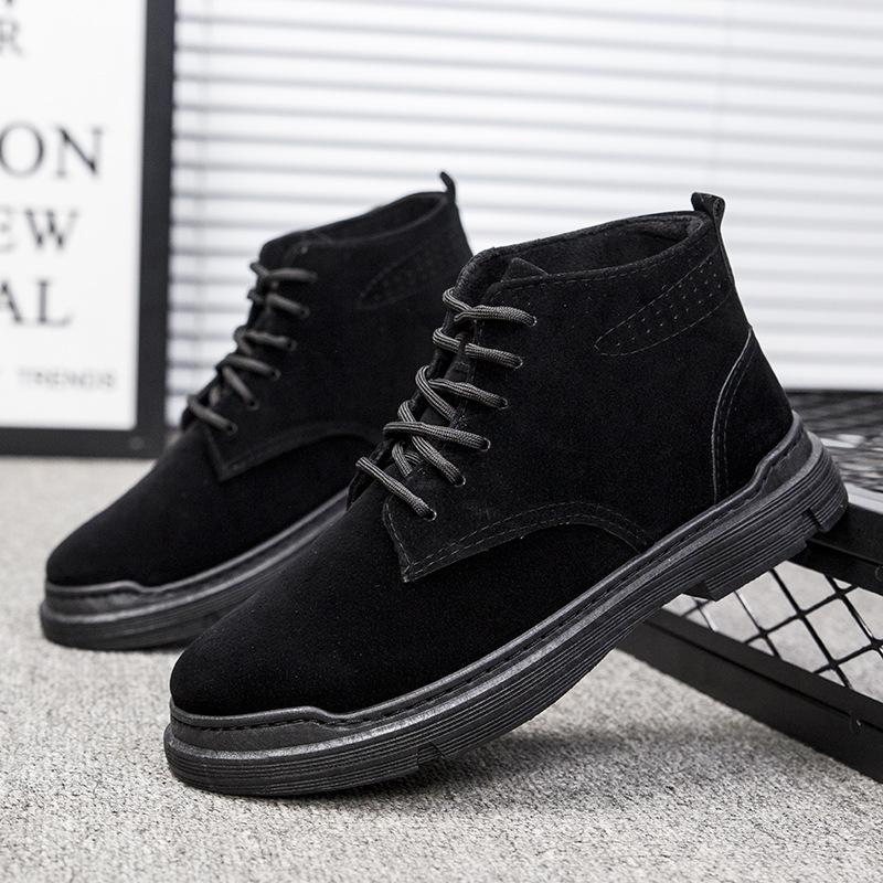 Fashion Men's Snow Boots Classic Retro Outdoor High Top Fashionable British Style Short Boots Travel Hiking Casual Shoe