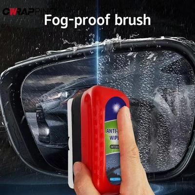Agente Desembaçador de Vidro de Capacete de Motocicleta 120ml Limpador de Para-brisa de Carro Escova Ferramentas de Esponja para Vidro de Carro Acessórios para Limpeza de Carro