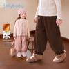 JELLYBABY French-Style Cozy Corduroy Girls' Winter Trousers