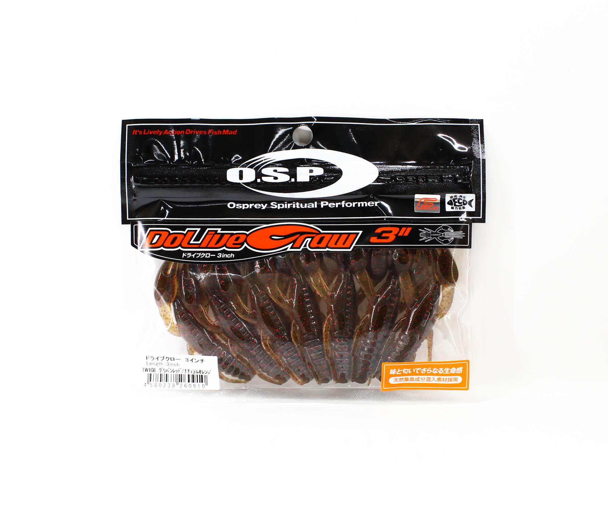 OSP Soft Lure Dolive Craw 3 Inches TW-108 (0910)