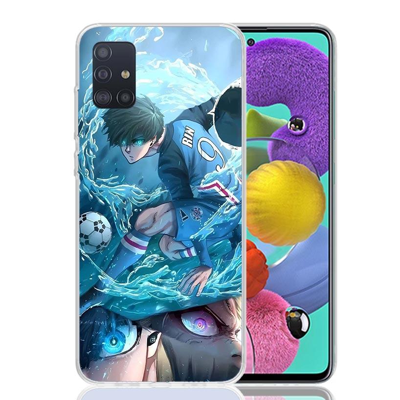 Blue Lock Isagi Yoichi Phone Case For Samsung Galaxy A52 A32 A22 A12 A02S A50S A30S A51 A31 AA71 Note 20 Ultra 10 S10 Plus Galax