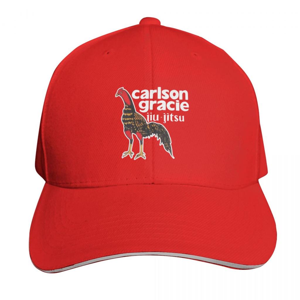Carlson Gracie Team Logo Rooster Baseball Cap Rave Beach Hat Big Size Hat Horse Hat Womens Unisexs