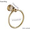WOLIBEER Crystal Gold Toilet Paper Holder Hand Towel Ring Crystal Bathroom Accessories Set Modern Paper Towel Holder Include 2 Pieces Bathroom