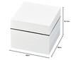 Showa Three-Tiered Jubako (Hall) Box with Seal Lid, White, Approx. 18cm H X 18cm W X 16.7cm D, Stylish, Perfect for Sports Day, Cherry Blossom Viewing