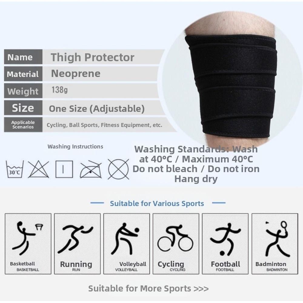 Compression Leg Guards Breathable Upper Leg Sleeves Anti-Chafing Thigh Support  Men Women