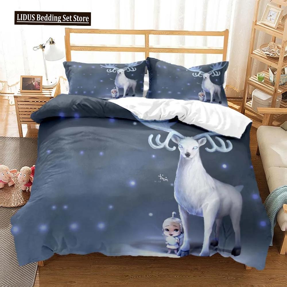 Elk God Of Luck Soft And Comfortable Customizable Comforter Bedding Sets Bedding Set Luxury Quilt Cover Personalized Bedding