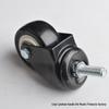 Gold Diamond Caster Wheel: Swivel, 1.5" Threaded Stem, Black Electrophoresis Wheel, 1.8mm Thick Iron Plate, 8*25mm.
