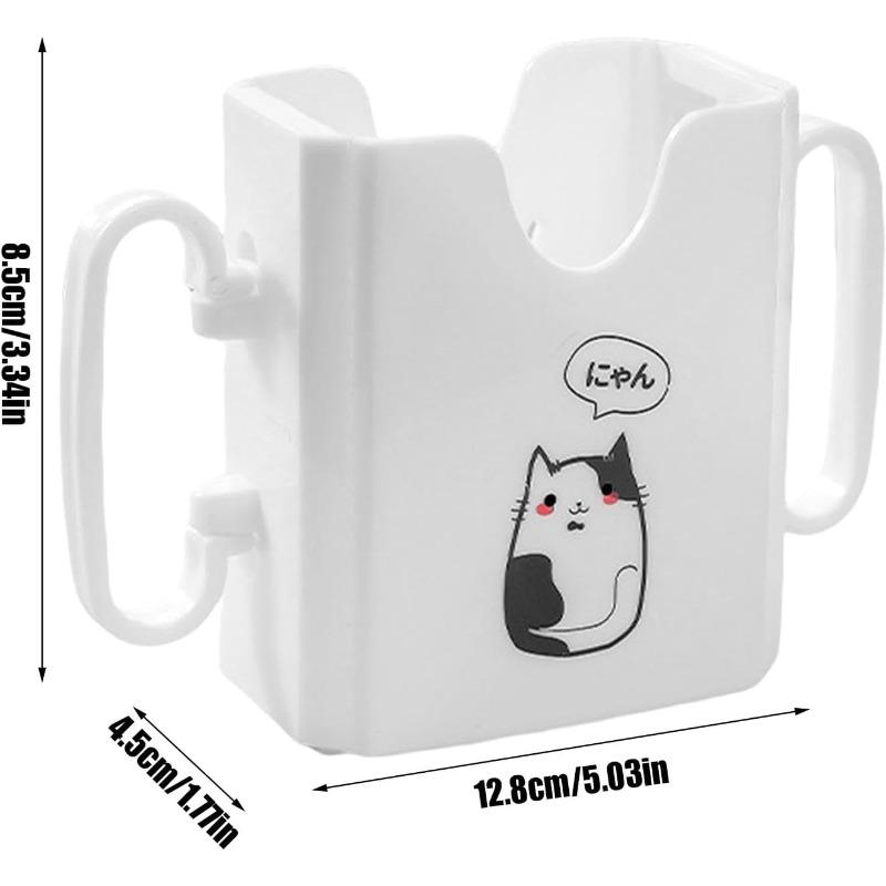 Klämsäker hållare för barnmatsförpackningar för småbarn, barn, nyfödda juiceboxar, drycker, äppelmos, snacks med lättgreppshandtag