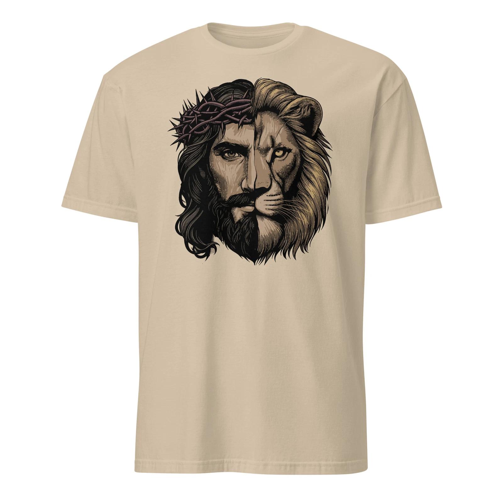 Jesus Lion of Judah Shirt Christian Inspiration God T-Shirt Size S-3XL Gift Tee S