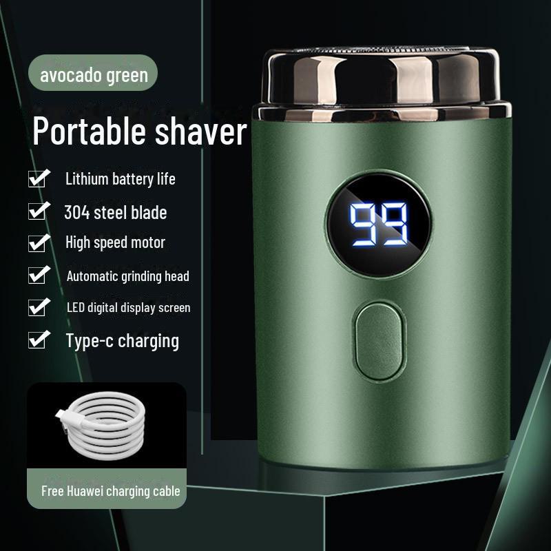Rechargeable Mini Electric Shaver with LED Display for Travel