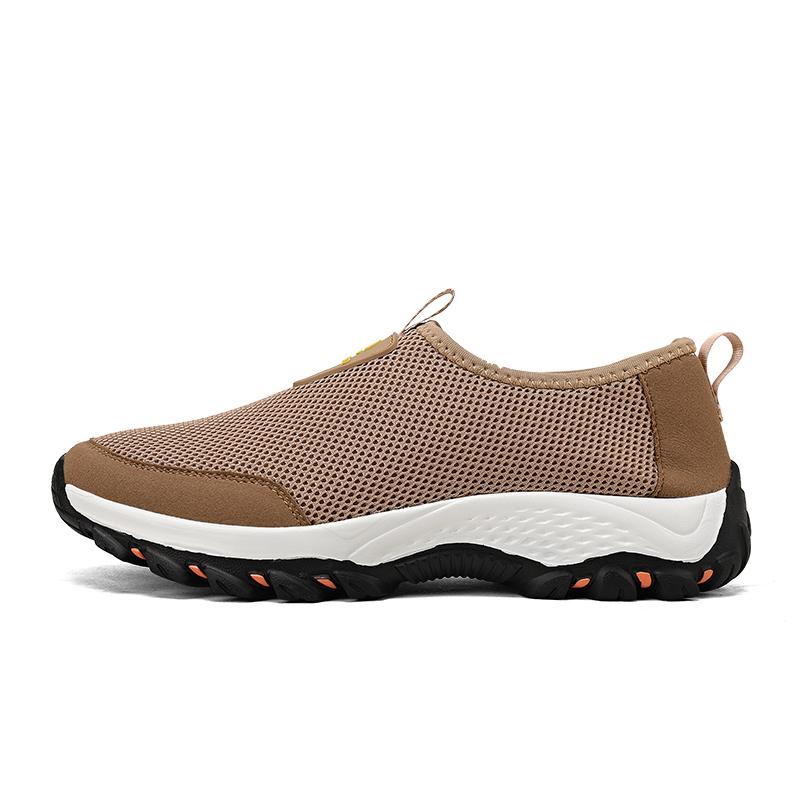 Fashion Gray Summer Mesh Men Shoes Lightweight Sneakers Men Fashion Casual Walking Shoes Breathable Mens Hiking Shoes 2025 Fashion Shoes