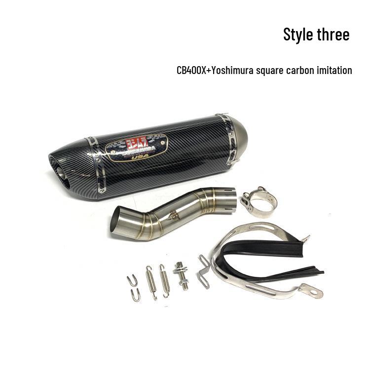 Honda CB400X & CB400F Motorcycle Exhaust Pipe Modification Kit - Non-destructive Mid & Tail Section Installation.