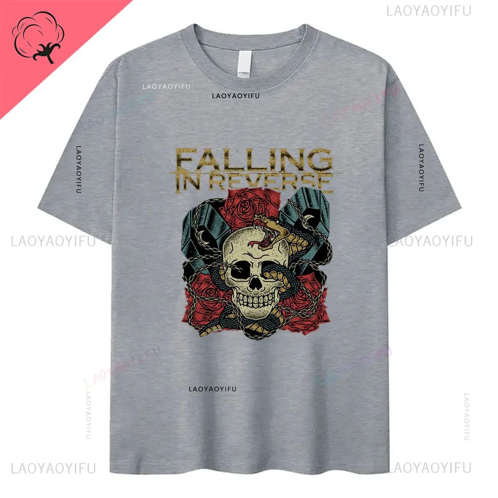 Rock Band Falling In Reverse Official Merchandise The Death Shirt Accessories Men Women Cotton Novelty T-shirt Short Sleeve Tee