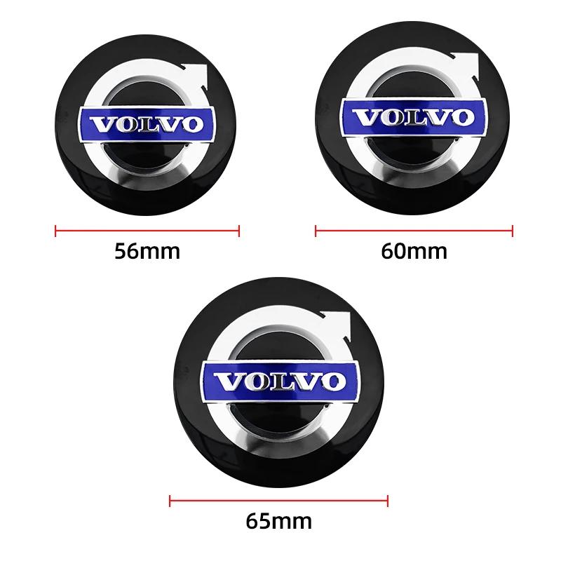 4 stuks 56mm 60mm 65mm Auto Wielnaafdopjes Badge Sticker Stickers Voor Volvo XC90 XC60 C30 T6 S60 C70 XC40 V40 XC70 V70 V60