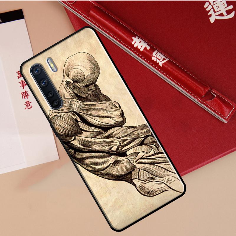 Human Anatomy Case For Oppo A80 A58 A5 Pro A15 A16 A17 A57 A77 A94 A74 A54 A76 A96 A40 A60 A18 A38 A78 A98