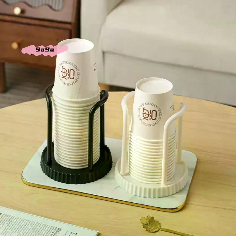 S-Kitchen Paper Cup Holder Disposables Cups Picker Multifunctional Desktop Cup Storage Rack Household Coffee Cup Holder For Home