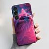 For Sony Xperia 1 VI VII Case Aesthetic Cute Cat Astronaut Soft Silicone Black TPU Back Cover Slim thin Shockproof Shell Fundas