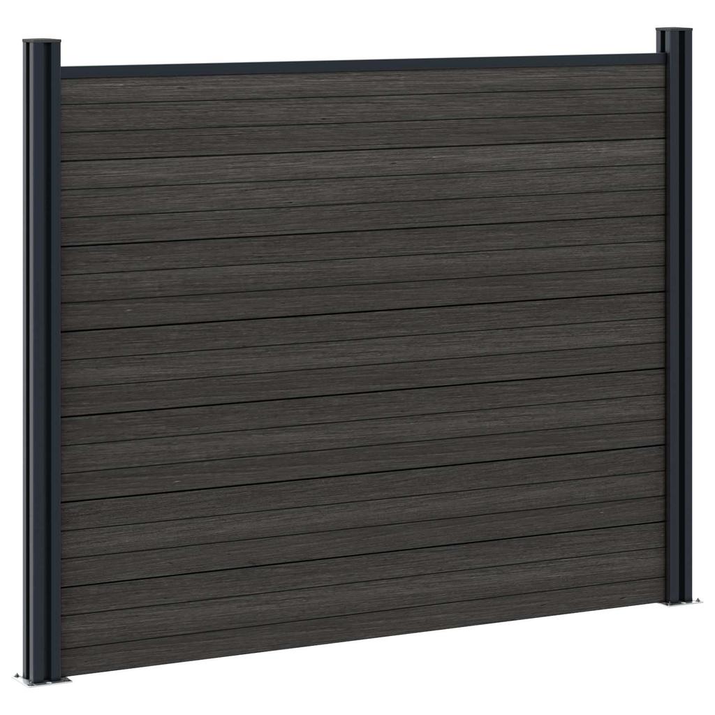 WPC and Aluminum Fence Panel Black
