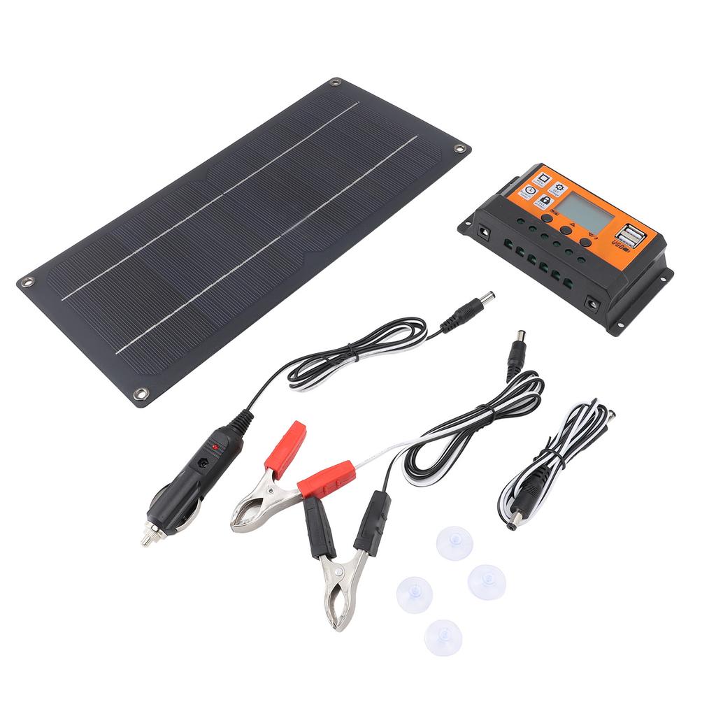 60W Solar Panel Controller Kit Monocrystalline Silicon Solar Panel Charger 12V 24V 100A Controller
