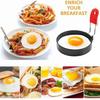 Morse Non-Stick Egg Rings With Folding Silicone Handles Egg Poachers Crumpet Mould Cooking Rings