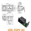 Oiyagai 5-Pack IEC320 C14 Power Inlet Module with Rocker Switch, 250V 10A Male Socket Plug, DPST Panel Mount Connector for DIY Power Supply Repair
