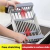 Scolapiatti estensibile per lavello da cucina, scolapiatti in metallo, cesto multifunzionale per piatti, scolapiatti per lavello, forniture da cucina