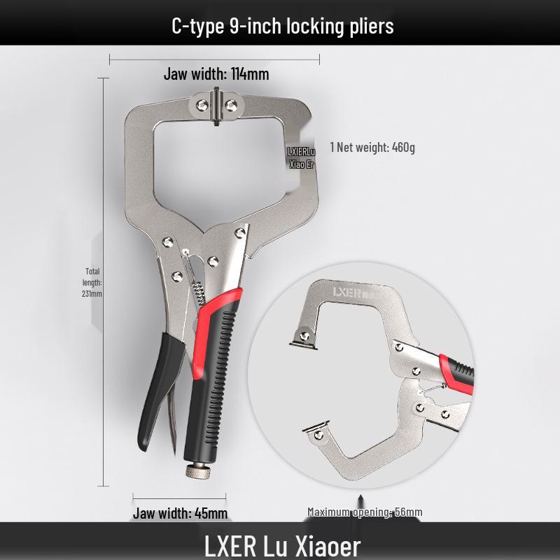 Grote multifunctionele heavy-duty C-klem tangen voor houtbewerking