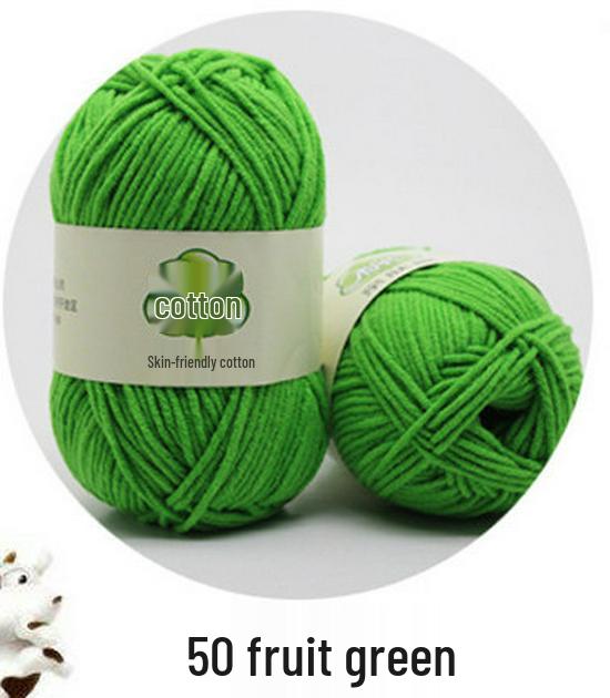 Combed 5-Ply Milk Cotton Yarn for DIY Knitting & Crochet - Medium-Thick Scarf & Blanket Material Pack