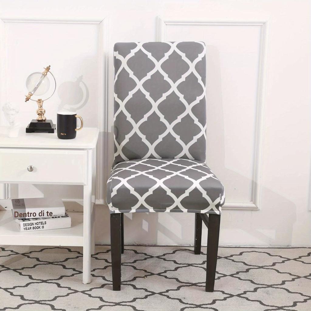 1Pc Dining Chair Cover Print Elastic Chair Slipcover Comfortable Seat Case Stretch Chair Covers For Wedding Hotel Banquet
