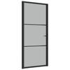 Vidaxl Innentür, 93X201,5 Cm, Schwarz, Mattglas Und Aluminium