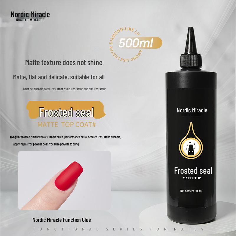 

Nordic Miracle Long-Lasting Matte Nail Gel - Non-Yellowing Top Coat, Velvet Finish, Kilogram Size