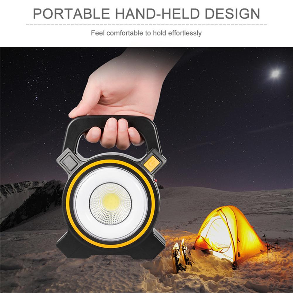 Outdoor LED Portable Lantern Tent Light COB Work Lamp Solar Emergency Spotlight Rechargeable Floodlight for Hiking Camping Light