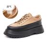 Foam sole leather women's shoes spring new women's casual muffin shoes platform sole single shoes women's fashion small leather shoes