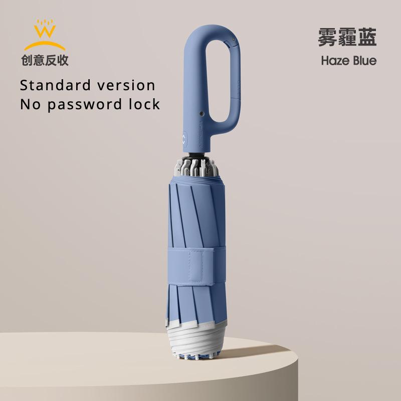 Fully Automatic Folding Password Lock Buckle Umbrella, Windproof, Enlarged Thick,Car Reverse Wind Resistant Umbrella Men Women