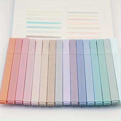 16pcs Square Highlighter Markers Painting Tools for Journaling School Office Supplies for Students Artists and Stationery Lovers