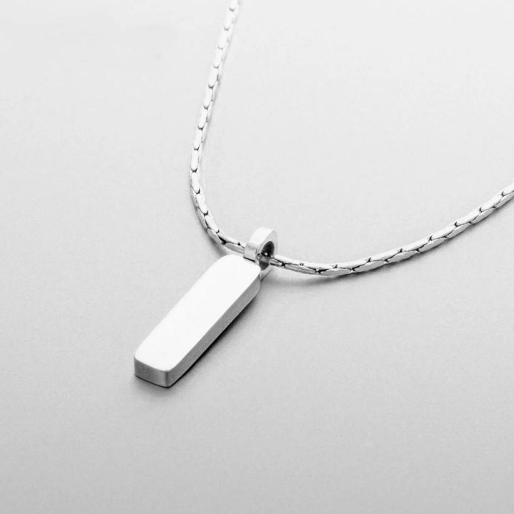 Minimalist Cross-Border Brick Necklace - Hip-Hop Clavicle Chain, Light Luxury Sweater Accessory