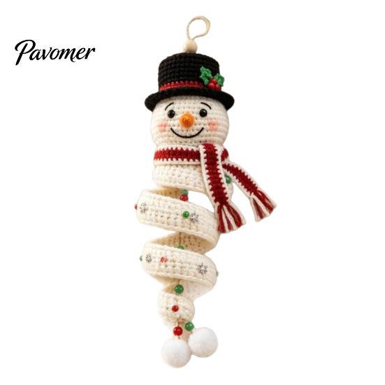 Decorazioni Stagionali Invernali Fai da Te Kit Uncinetto Pupazzo di Neve Appendiporta, Kit Artigianale Festivo Fatto a Mano per Principianti Set Parete di Natale, Finestra, Festa di Capodanno
