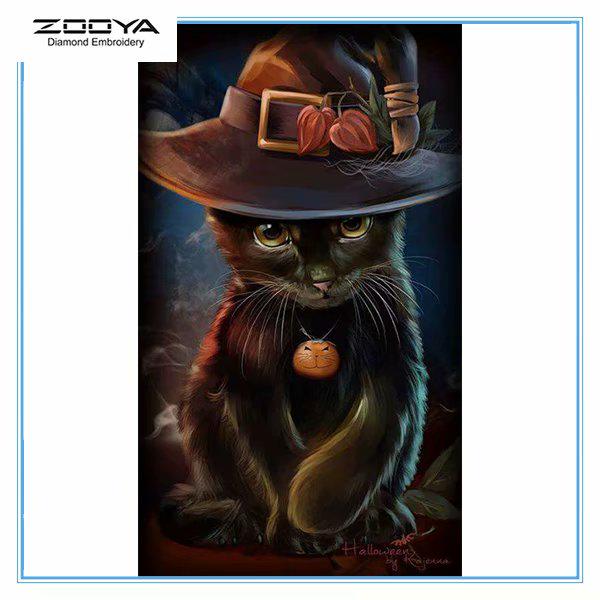 

ZOOYA DIY 5D Полный дрель Алмазная картина Мультфильм Кот Вышивка Крестом Мозаика Домашний Декор Подарок