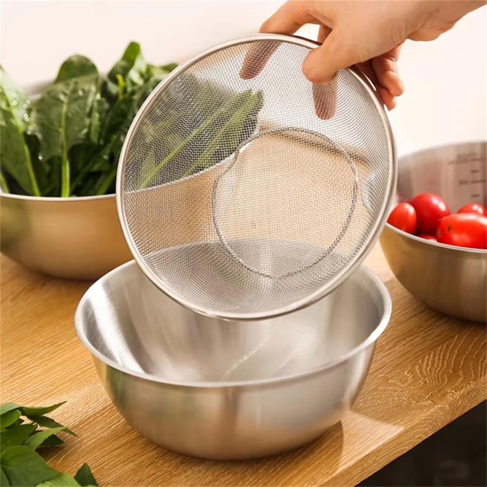 

2pcs/Set with Scale Rice Washing Drain Basket Multifunctional Sink Strainer Kitchen Organizer 22cm