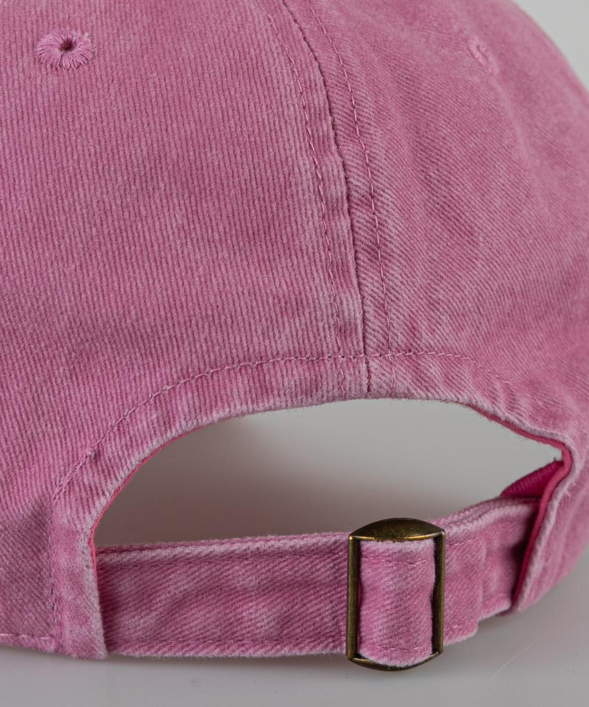 Bichiseuaenkeulim New York Usa Stone-Washed Ball Cap-Pink