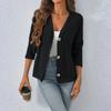 Women's Fashion Solid Color V-neck Long Sleeve Button Casual Cardigan Coat