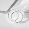 Fashion Earrings 0mm Thick Tube Big Gold Alloy Round Circle Hoop Earrings