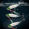 Colored Artificial Lures Features Double Hook and Slow Sinking Properties for Enhancing Fish Attraction
