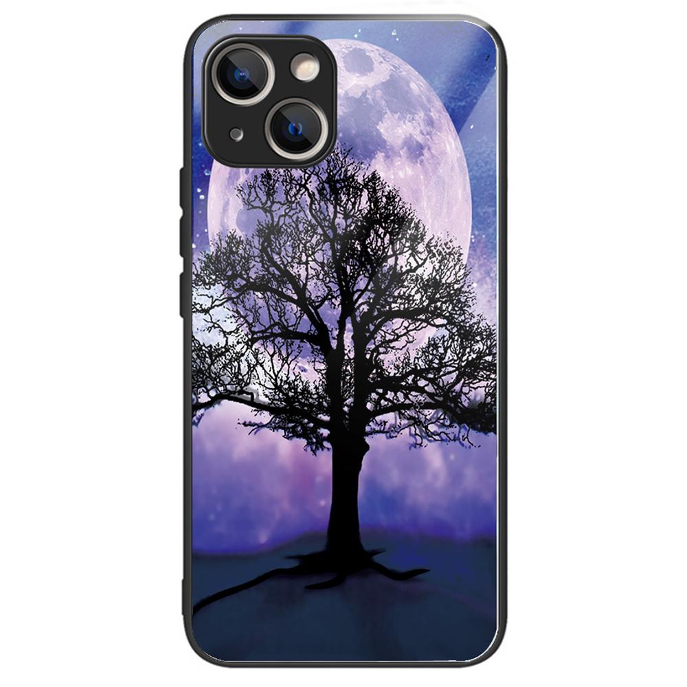 Tempered Glass+TPU Case for iPhone 15 Phone Cover Pattern Printing