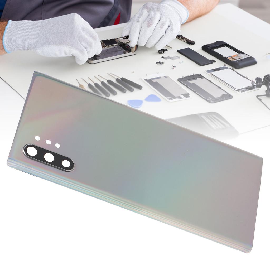 Rückseitige Glasgehäusetür mit vormontiertem Kameralinsen-Reparaturwerkzeugsatz für Note 10 Plus SM N975