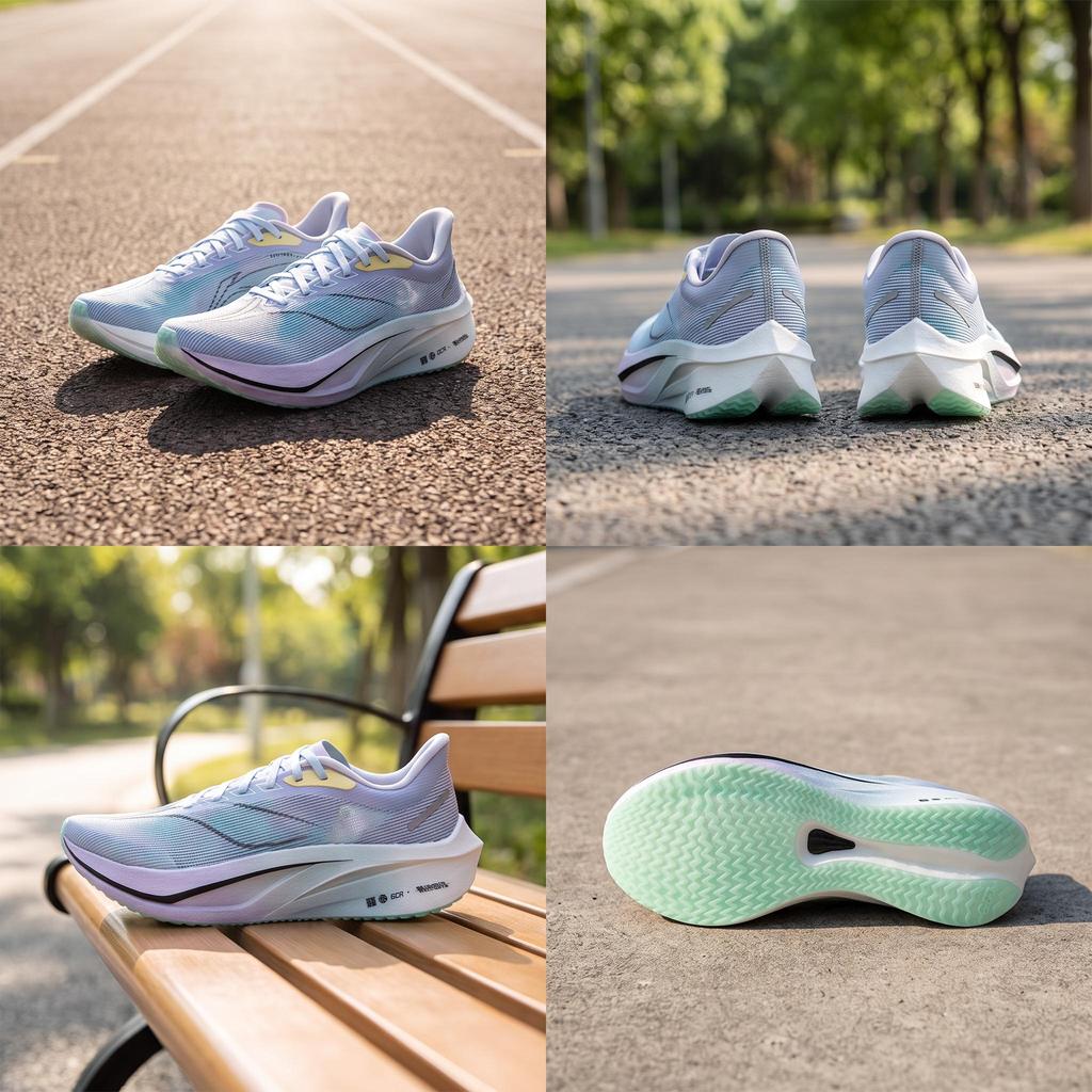 Li Ning Feidian 4 Challenger Carbon Plate Running Shoes Women Sneakers Light-Purple ARMU006-7
