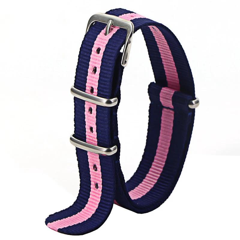 Sport Nylon Watch Band for Women&Men Watch Strap 18mm 20mm 22mm Army Sport Strap Fabric Nylon Watchband Buckle Belt