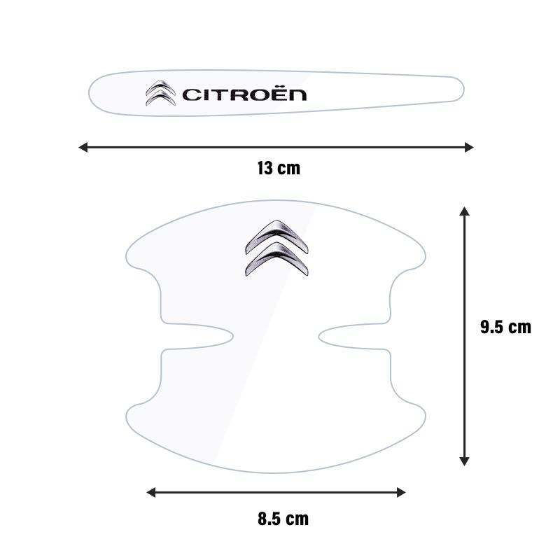 Transparent Car Door Handle Cup Protector Door Bowl Logo Sticker For Citroen C1 C2 C3 C4 C5 C6 C8 C4L DS3 DS4 DS5 DS5LS DS6 DS